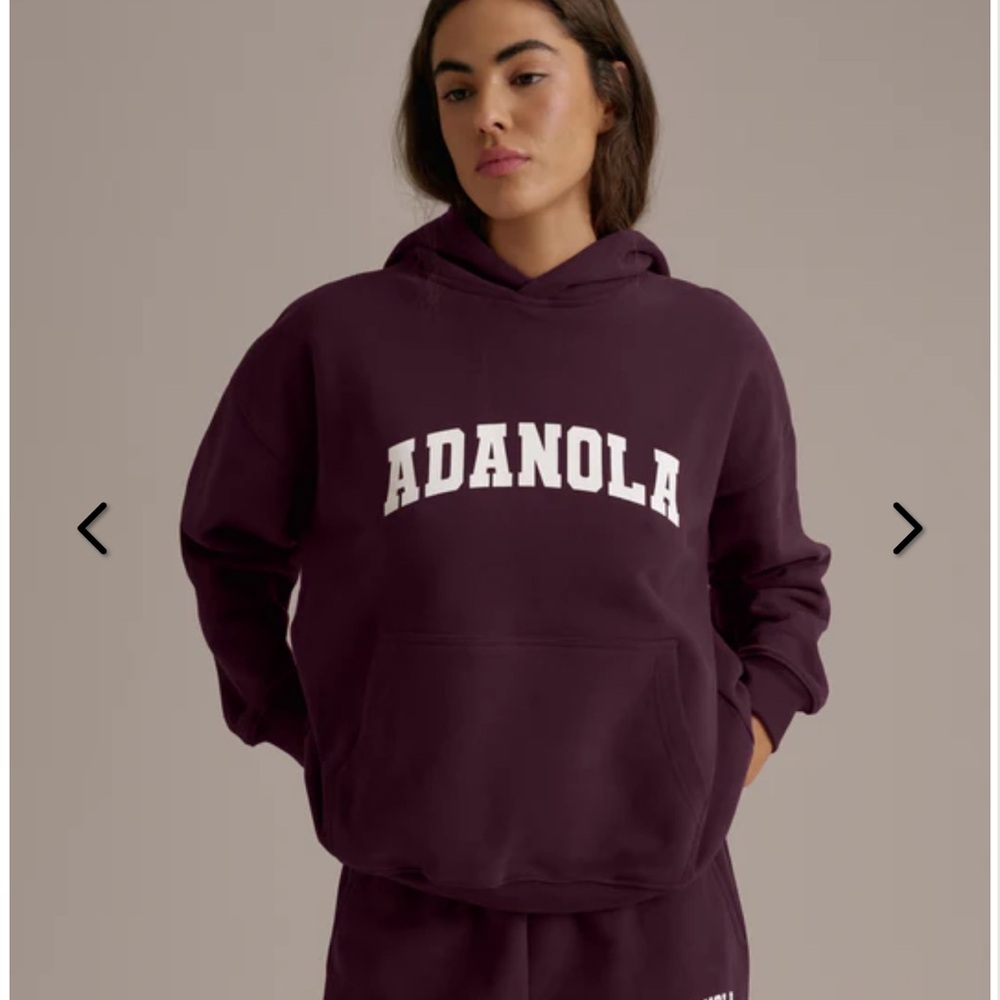 Adanola Varsity Hoodie Dark Cherry
